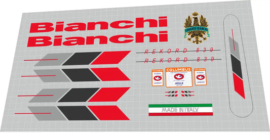 1988 Bianchi Rekord 839 Frame Decal Set