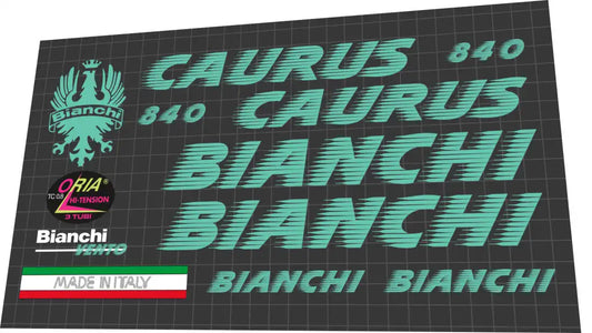 Bianchi Caurus 840 Celeste Frame Decal Set - 1990