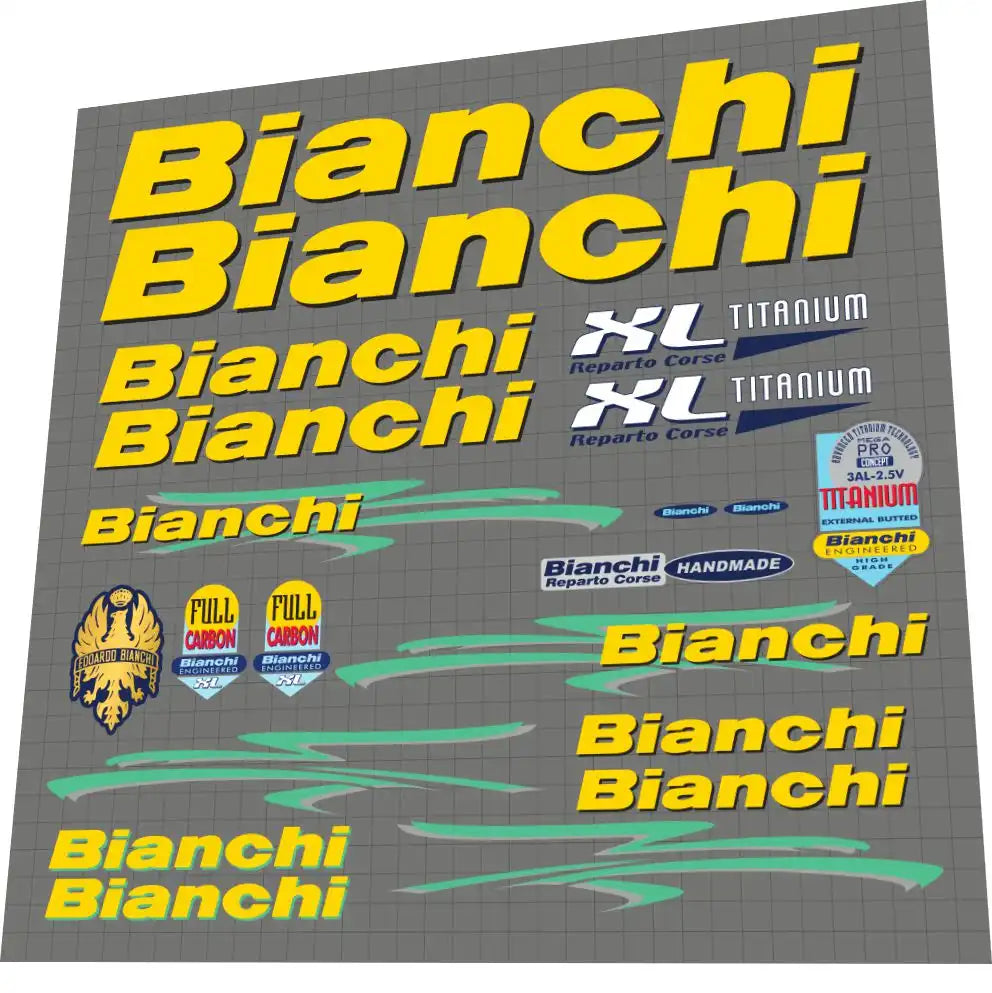 2003 Bianchi XL Titanium Frame Decal Set