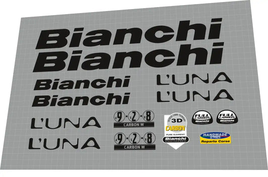 2004 Bianchi Luna 928 Black Frame Decal Set