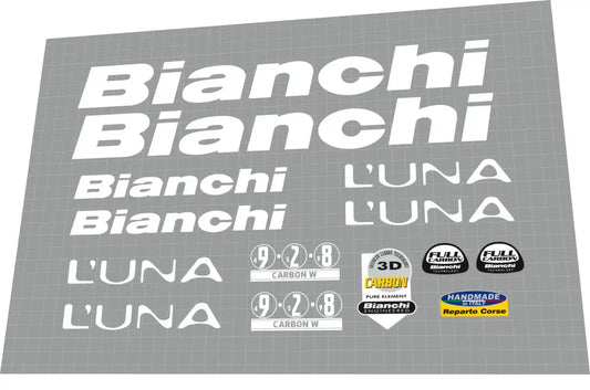 2004 Bianchi Luna 928 White Frame Decal Set