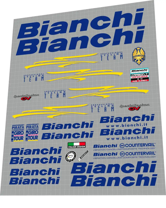 2018 Bianchi 20th Anniversary Pantani Frame Decal Set