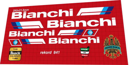 Bianchi Rekord 841 Frame Decal Set