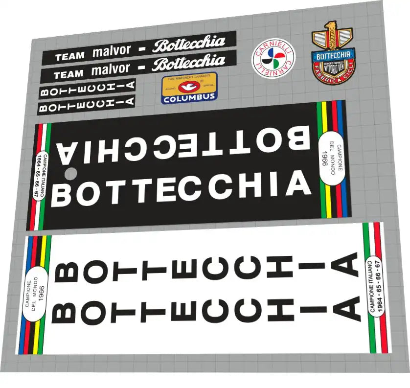 1987 Bottecchia Team Malvor Frame Decal Set