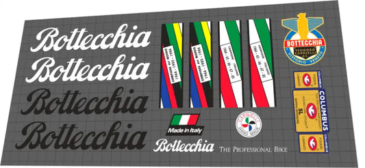 Bottecchia SL White-Black Frame Decal Set - 1990