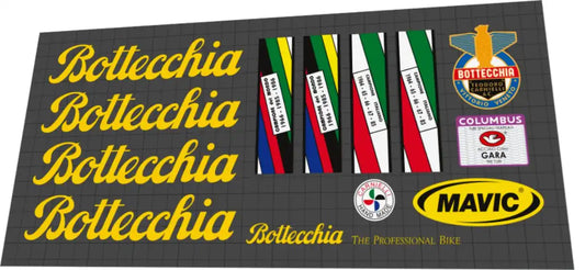 Bottecchia Gara Yellow Frame Decal Set