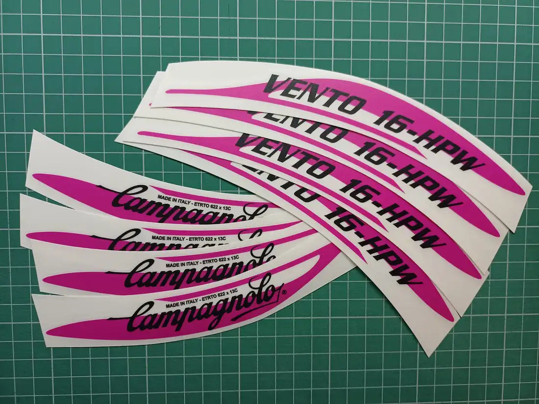 1995 Campagnolo Vento 16-HPW 700c Rim Decal Set