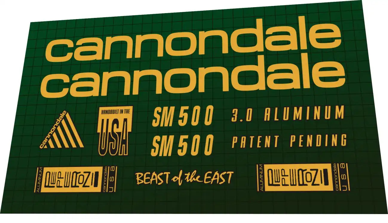1990 Cannondale SM500 Frame Decal Set