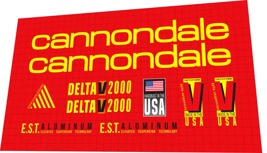 Cannondale Delta V 2000 Frame Decal Set - 1992