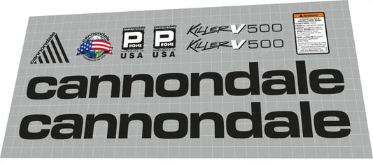 1994 Cannondale Killer V 500 Frame Decal Set