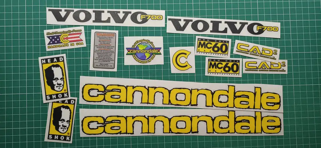 1997 Cannondale F700 CAD2 Design Volvo Edition Frame Decal Set
