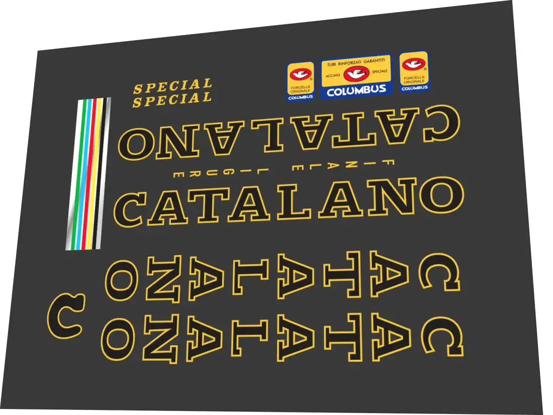 1985 Catalano Black-Gold Frame Decal Set