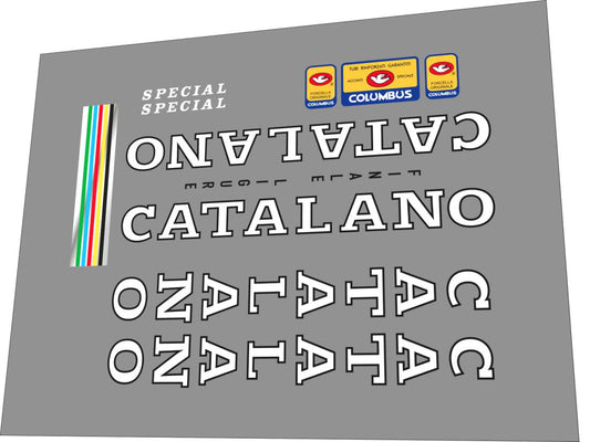 1985 Catalano White Black Frame Decal Set