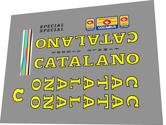 1985 Catalano Yellow Black Frame Decal Set