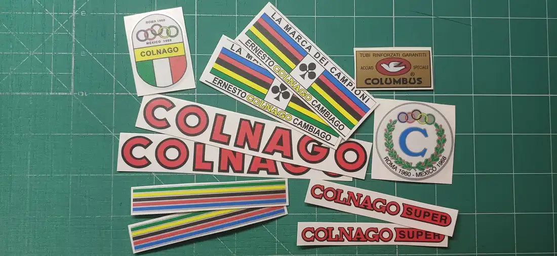 1968 Colnago Super Red Frame Decal Set