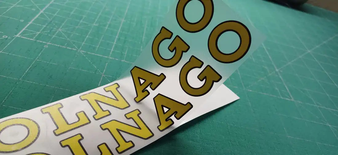 1970s Colnago Super Yellow Black Contour Frame Decal Set