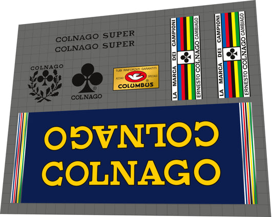 1973 Colnago Super Molteni Frame Decal Set