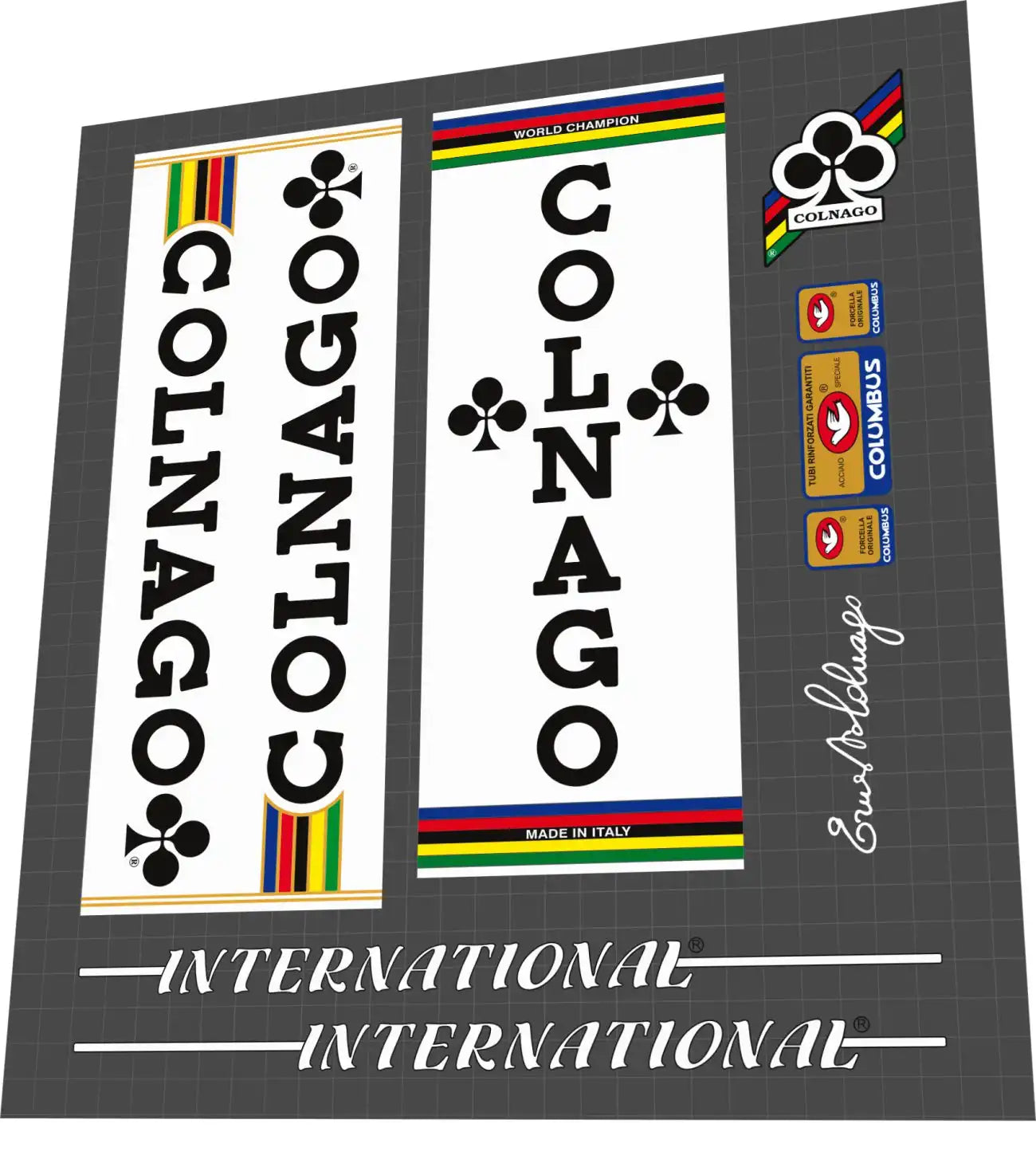 1986 Colnago International Frame Decal Set