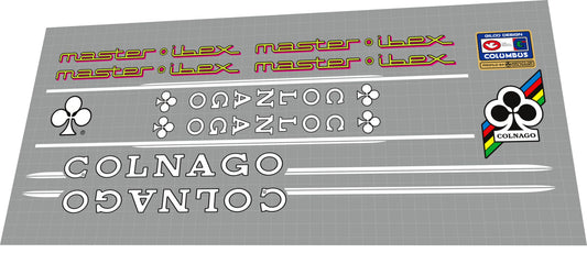 1987 Colnago Master Ibex MTB White Frame Decal Set