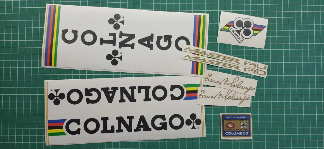1988 Colnago Master Piu Gold Lettering Frame Decal Set
