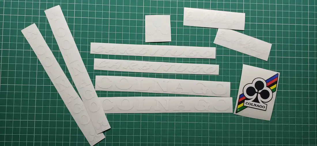 1989 Colnago Carbitubo White Frame Decal Set