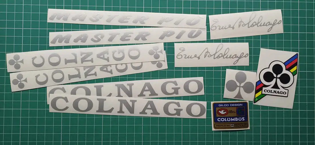 1989 Colnago Master Piu Silver Frame Decal Set