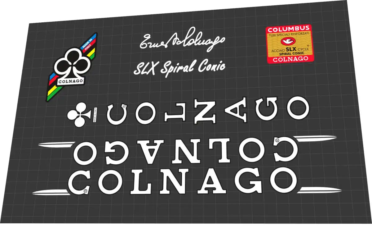 1993 Colnago SLX Spiral Conic Frame Decal Set