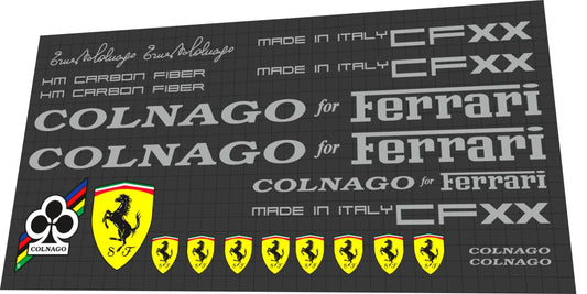 2010 Colnago for Ferrari CFXX Silver Frame Decal Set