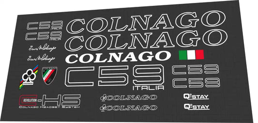 Colnago C59 White Frame Decal Set