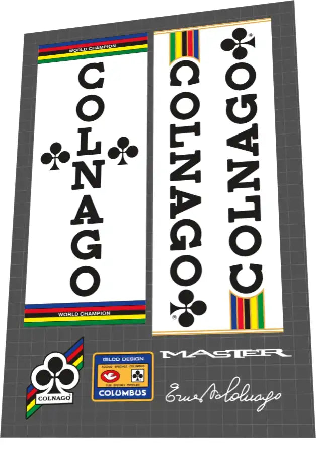 Colnago Master White Frame Decal Set