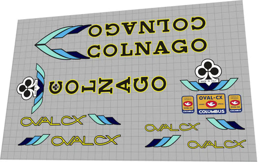 Colnago Oval CX Blue Frame Decal Set