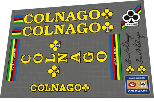 Colnago Yellow/Black Frame Decal Set