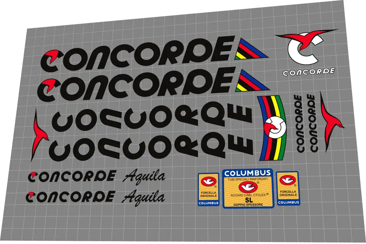Concorde Aquila Black Frame Decal Set