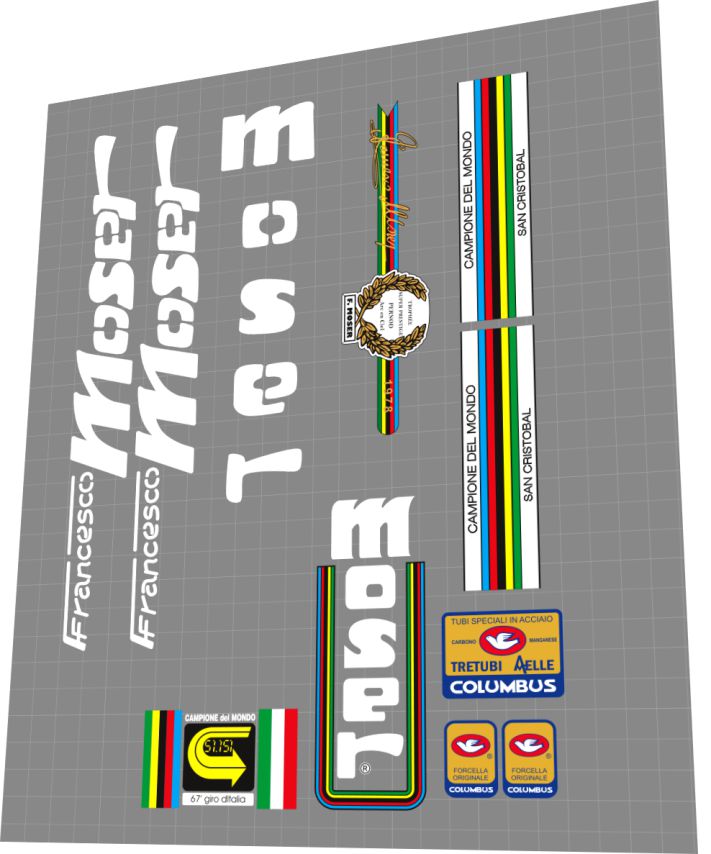 1978 F. Moser Super Prestige Frame Decal Set