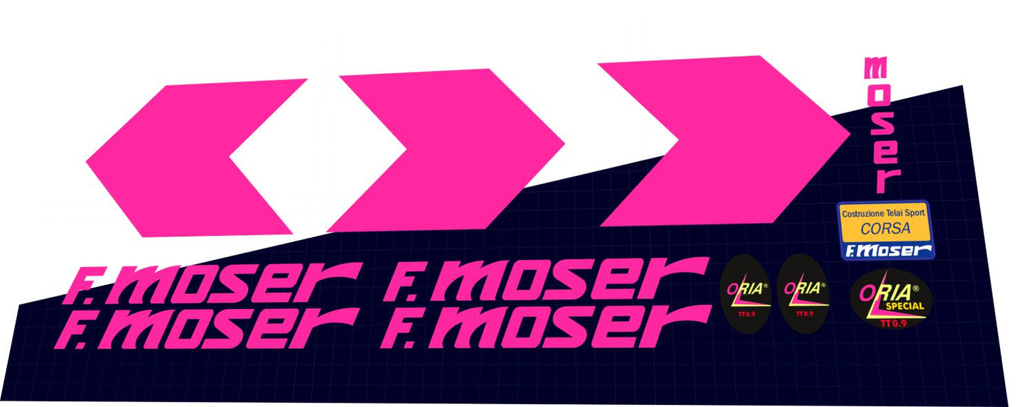 1989 F. Moser Corsa Frame Decal Set