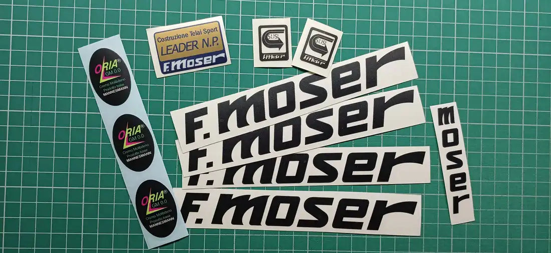 1991 F. Moser Leader NP Black Frame Decal Set