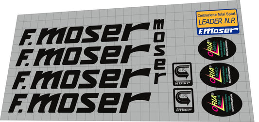 1991 F. Moser Leader NP Black Frame Decal Set
