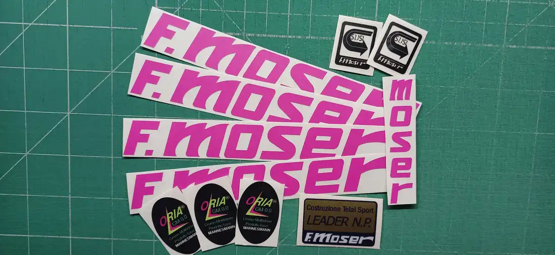 1991 F. Moser Leader NP Pink Frame Decal Set