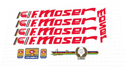 F. Moser Classic Red Frame Decal Set