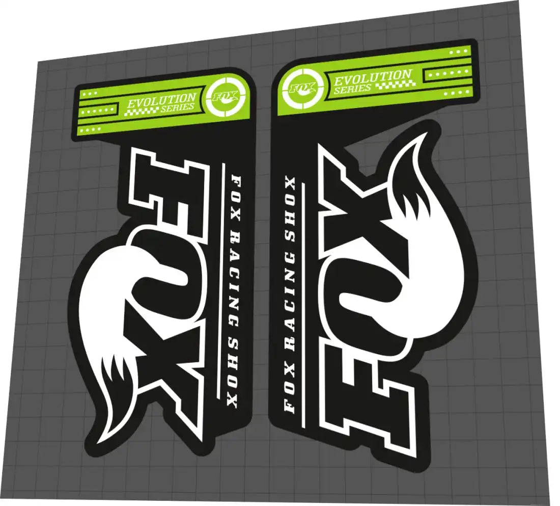 2013 Fox Evolution Series 32 Float Green Fork Decal Set