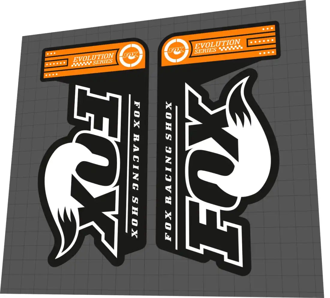 2013 Fox Evolution Series 32 Float Orange Fork Decal Set