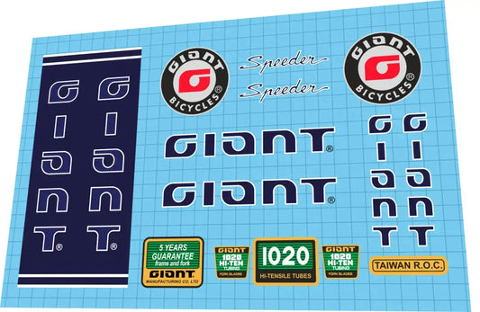 1987 Giant Speeder Frame Decal Set