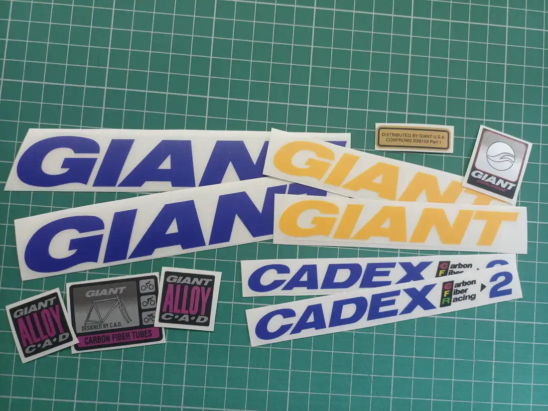 1992 Giant Cadex CFR2 Frame Decal Set