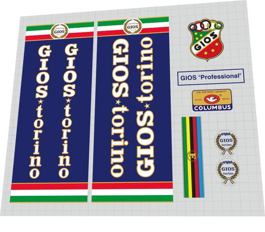 1980s Gios Torino Professional Frame Decal Set