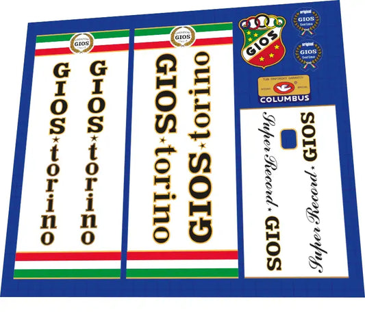 1980s Gios Torino Super Record Frame Decal Set
