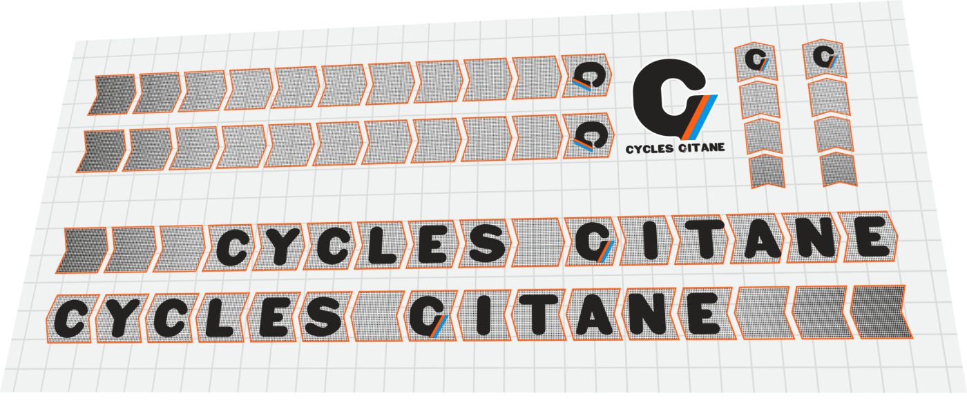 1980 Gitane Cycles Gitane Frame Decal Set