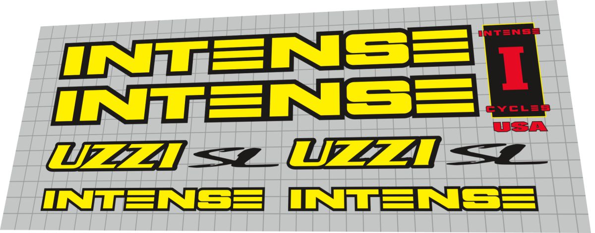 1998 Intense Uzzi SL Frame Decal Set