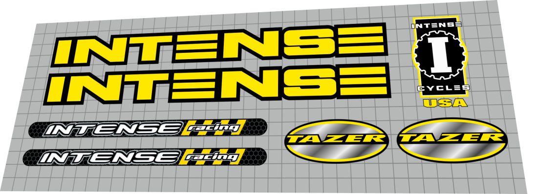 1999 Intense Tazer Frame Decal Set