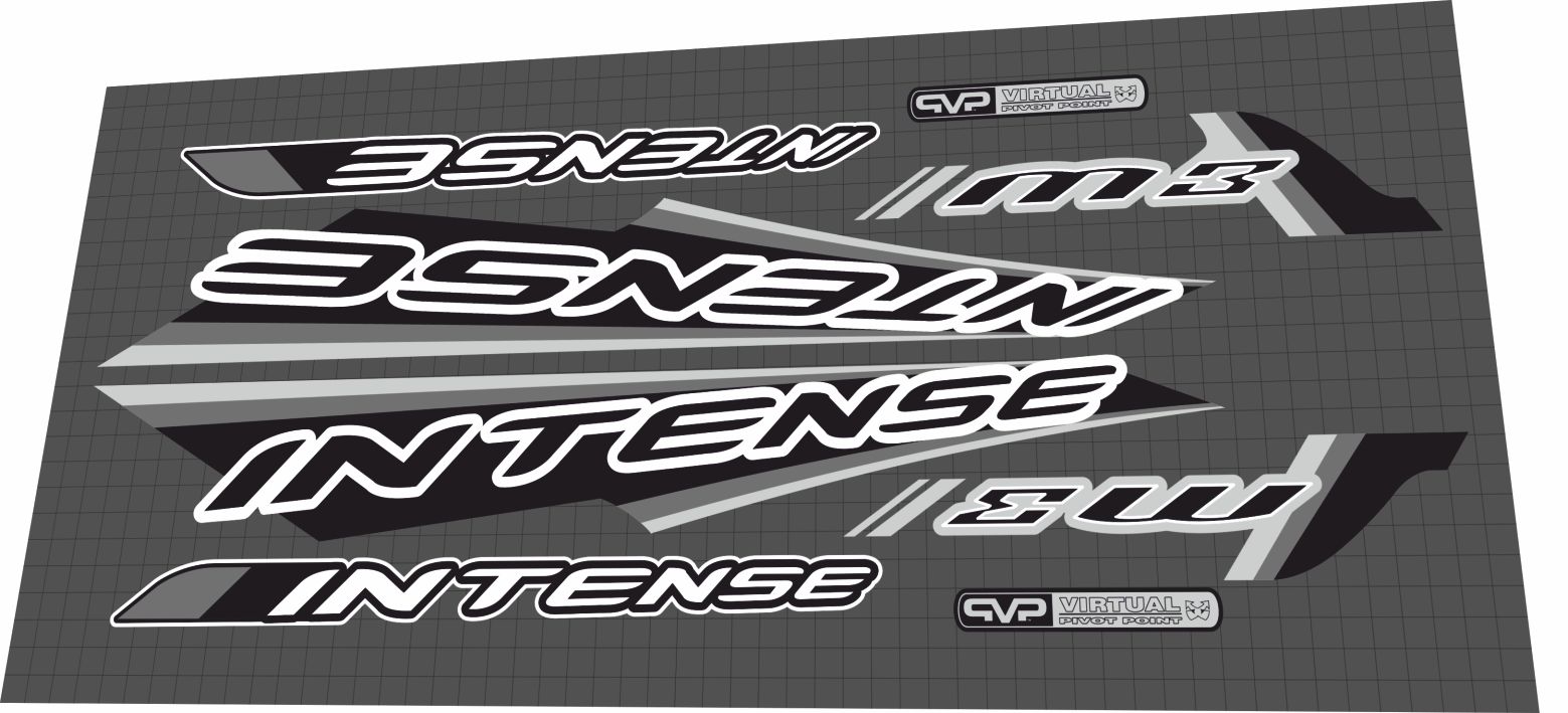 2005 Intense M3 Gray Frame Decal Set