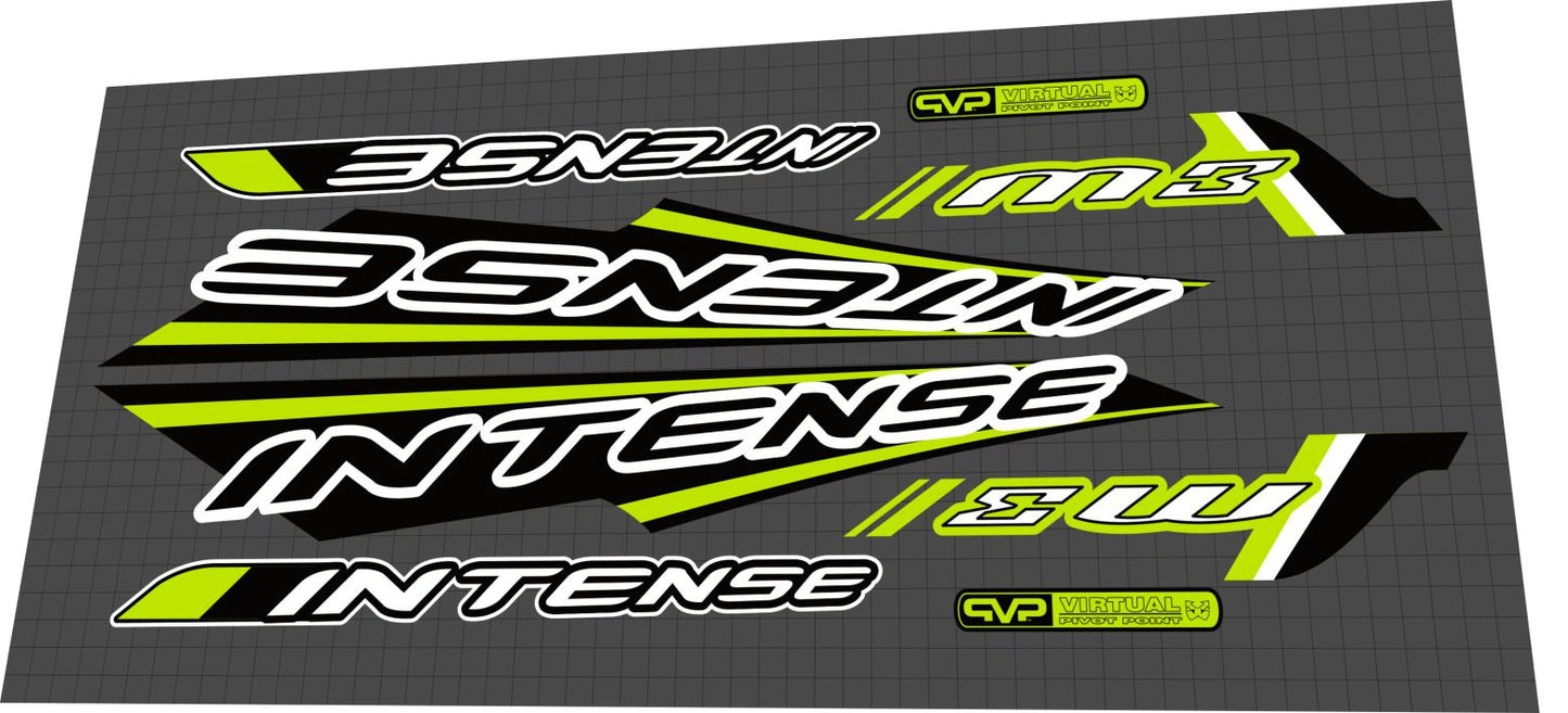 2005 Intense M3 Green Frame Decal Set